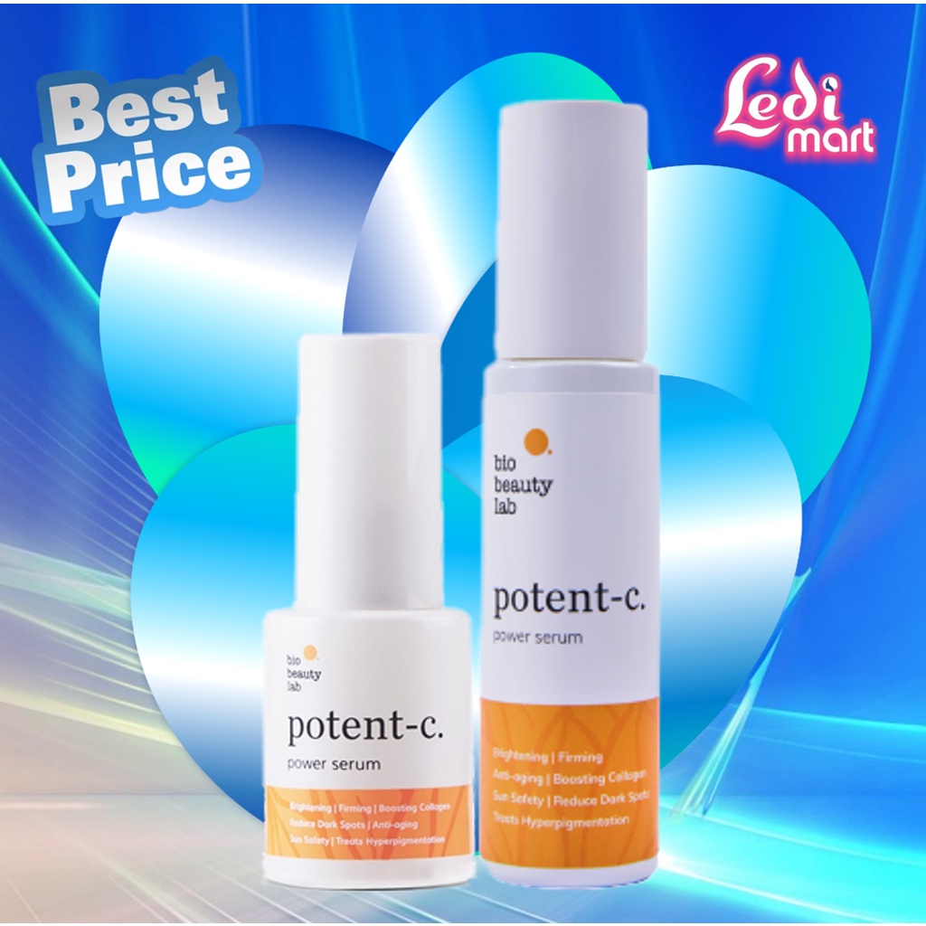 ORIGINAL Bio Beauty Lab Potent-C Power Serum 30ml / Serum Vitamin C THD Ascorbate / Serum Wajah / Potent C / Poten C / Essence Wajah / LEDI MART