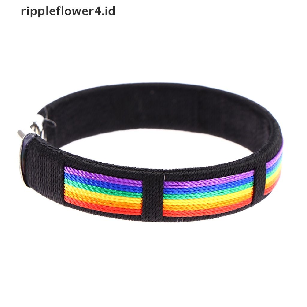 {rippleflower4.id} Lesbians Gays Bisexuals Rain Bangle Bracelets Hujan Couple Gelang Terbuka~