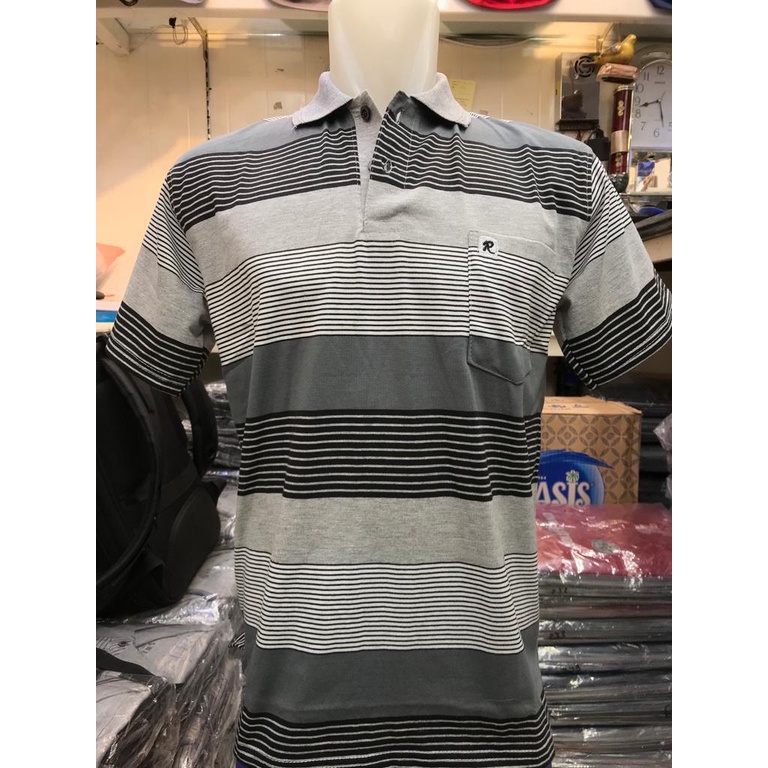 kaos Kerah salur pria terbaru / kaos kerah salur cowok / kaos kerah L-XXL