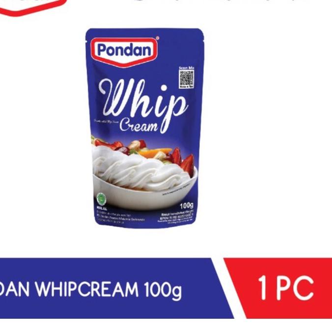 

Serbuuu Pondan Whip Cream bubuk 100gr Whipping Krim pouch Hiasan Topping Kue,,,