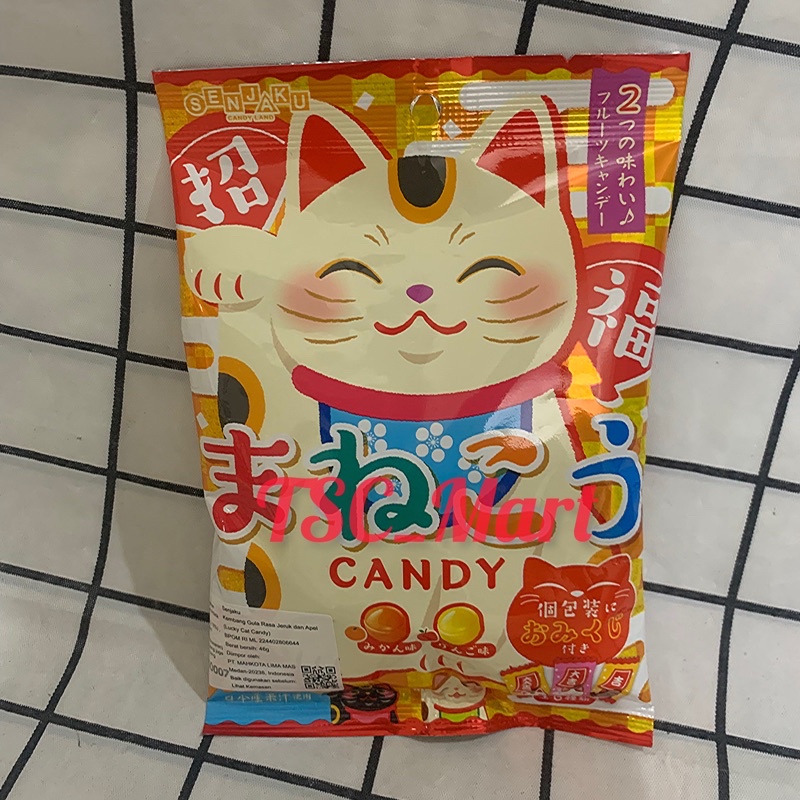

Permen Senjaku Candy Land / Lucky Cat Candy Japan / Permen Jepang / kembang Gula rasa jeruk dan apel