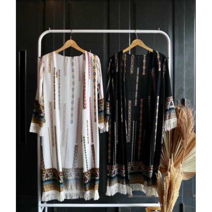 Outer Bohemian Cardigan Etnik Kekinian Long Outer Premium Long