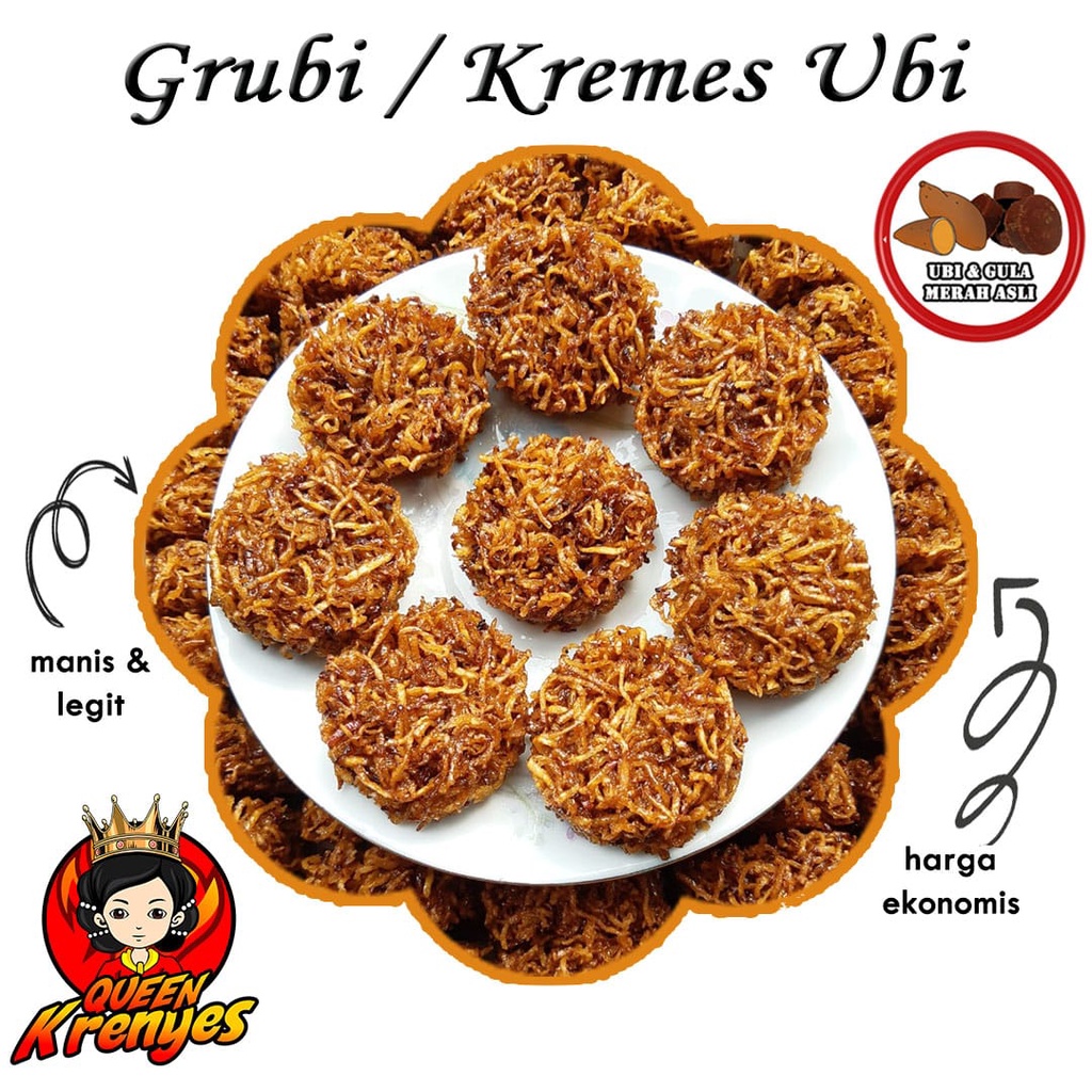 

[40pcs] Grubi/kremes ubi asli gula jawa khas kuningan
