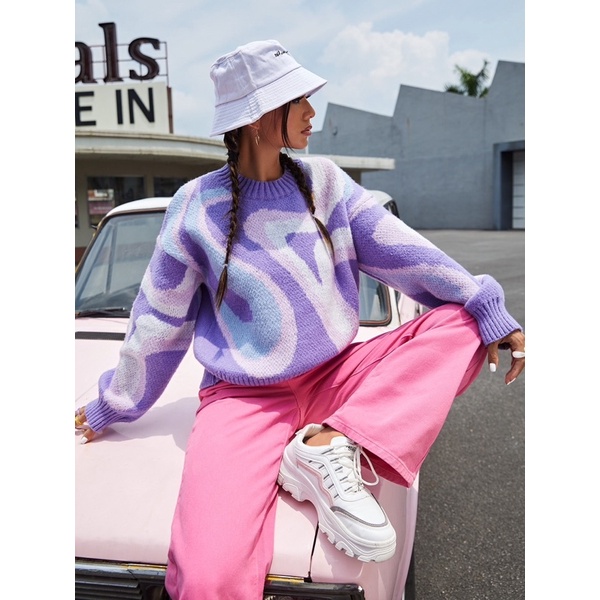 Graphic Knitwear Sweater SHEIN