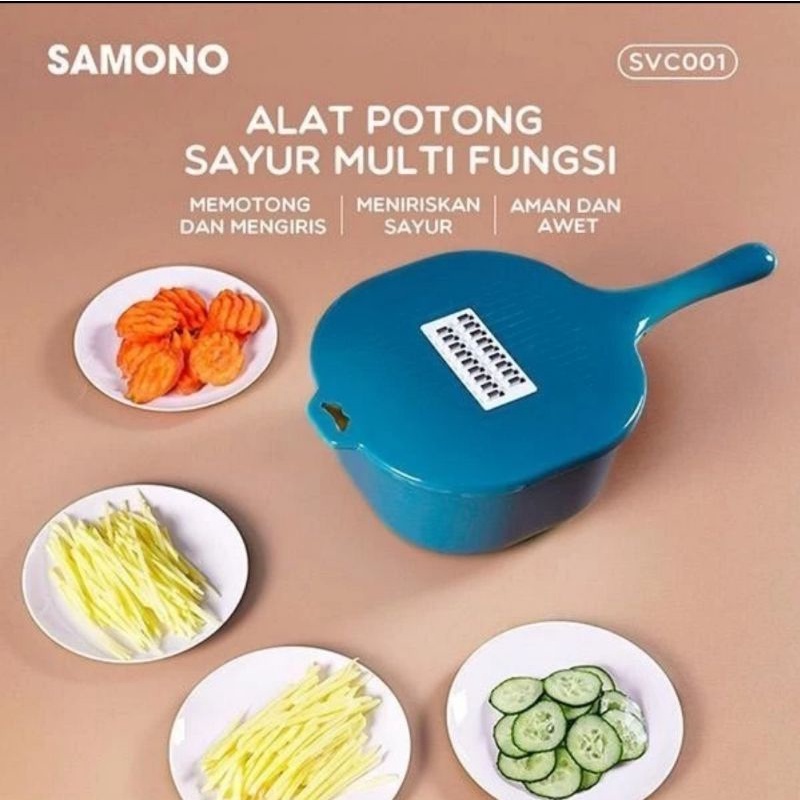 Alat Potong SAMONO SVC001 Multifungsi 8 In 1 Pengiris Slicer