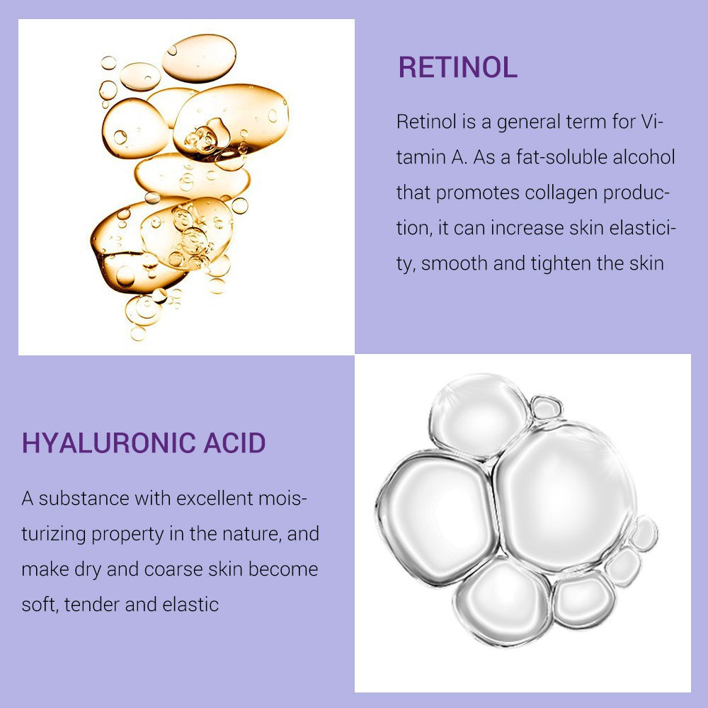 BREYLEE Retinol Set Anti Aging Firming Facial Serum Eye Cream Remove Fine Line Moisturizing 3pcs
