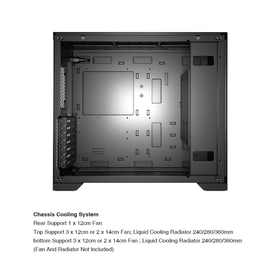Casing Gaming Armaggeddon Tessaraxx Core 13 Air E-ATX | Black PC Case