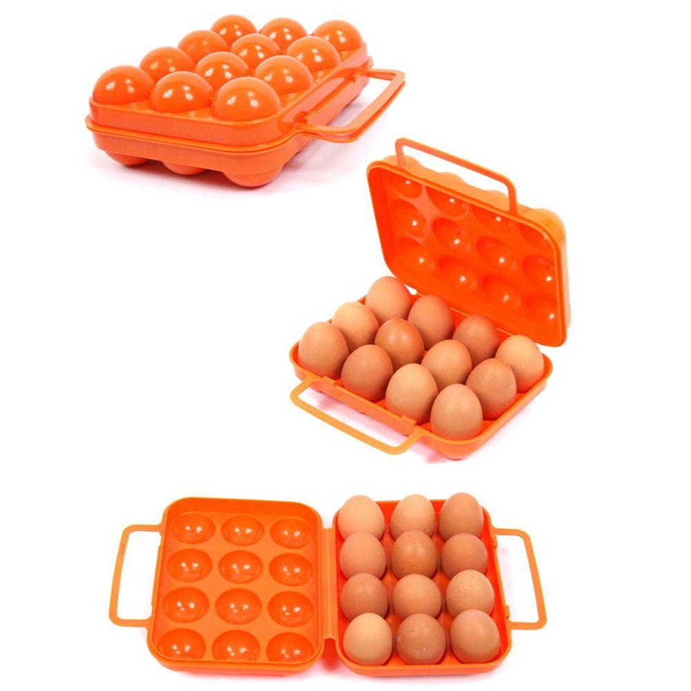 Agustinina Kotak Telur Outdoor Tools Traveling 6/12Grid Egg Container Storage Box Camping Tempat Telur