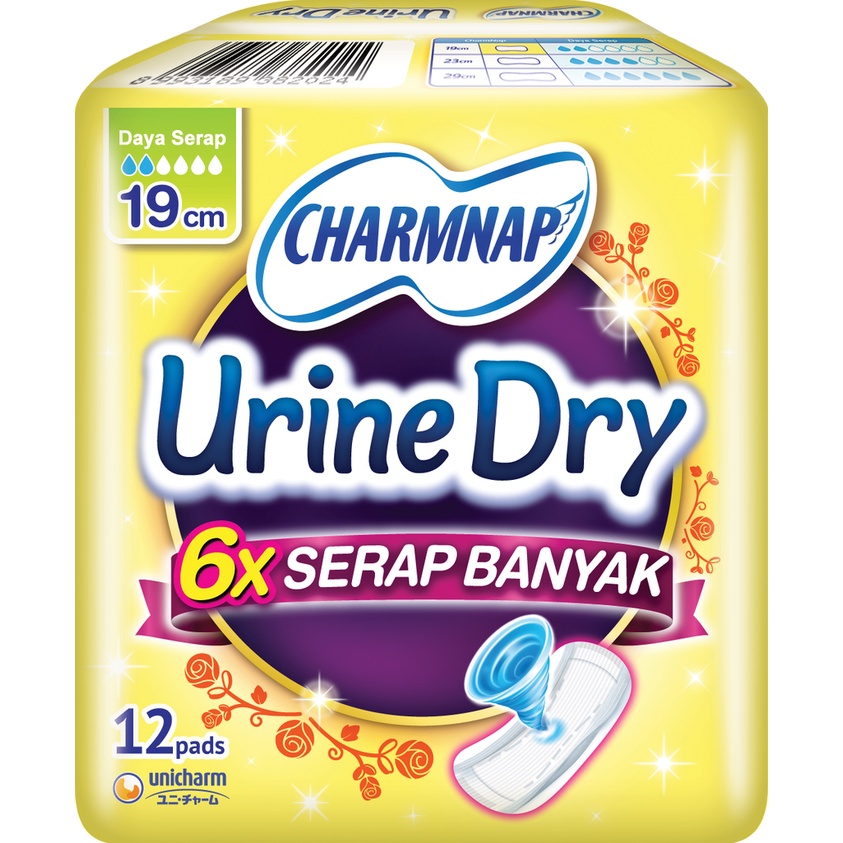 CHARMNAP Urine Dry 19cm 12pads Pembalut Urine