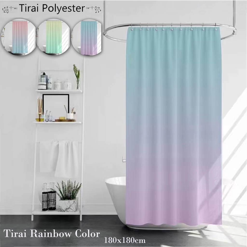 (SerbaSerbi)Gorden Kamar Mandi Bahan Polyester Tirai Pintu Kamar Mandi Dan Jendela Tebal dan Halus 180cm x 180 cm