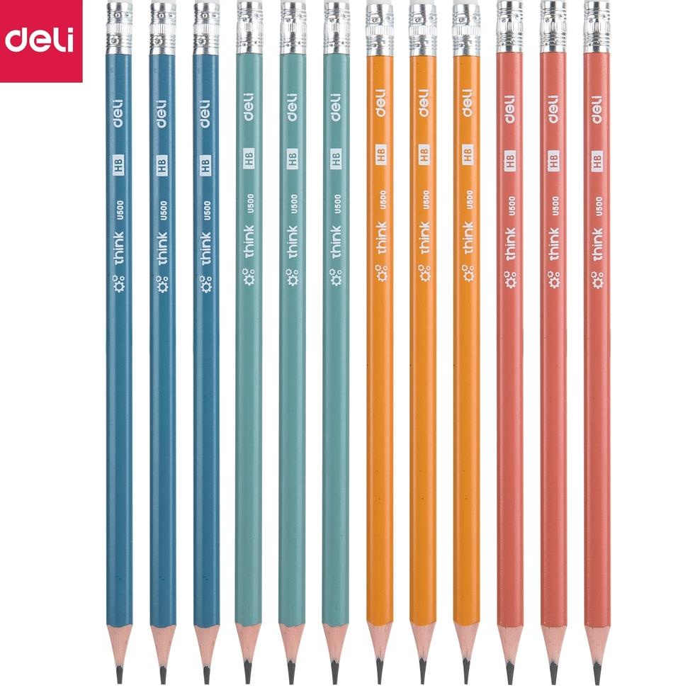 

[KODE PRODUK WYCFV9091] Deli Pensil Plastik HB 12PCS/Kotak, dengan Ujung Penghapus, Bentuk Segitiga EU50000