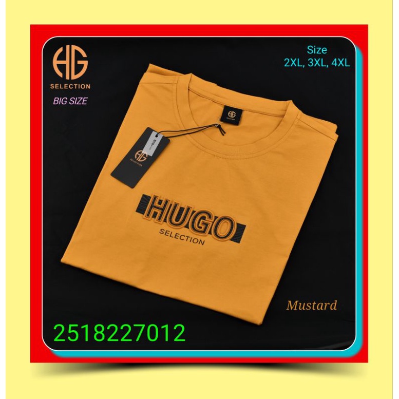 Kaos Oblong Big Size Jumbo Hugo Selection 2518227012