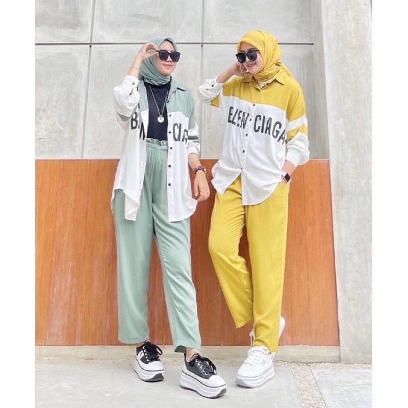 WOW - FALENCIA ONE SET CRINCLE AIRFLOW // ONE SET PREMIUM WANITA KEKINIAN