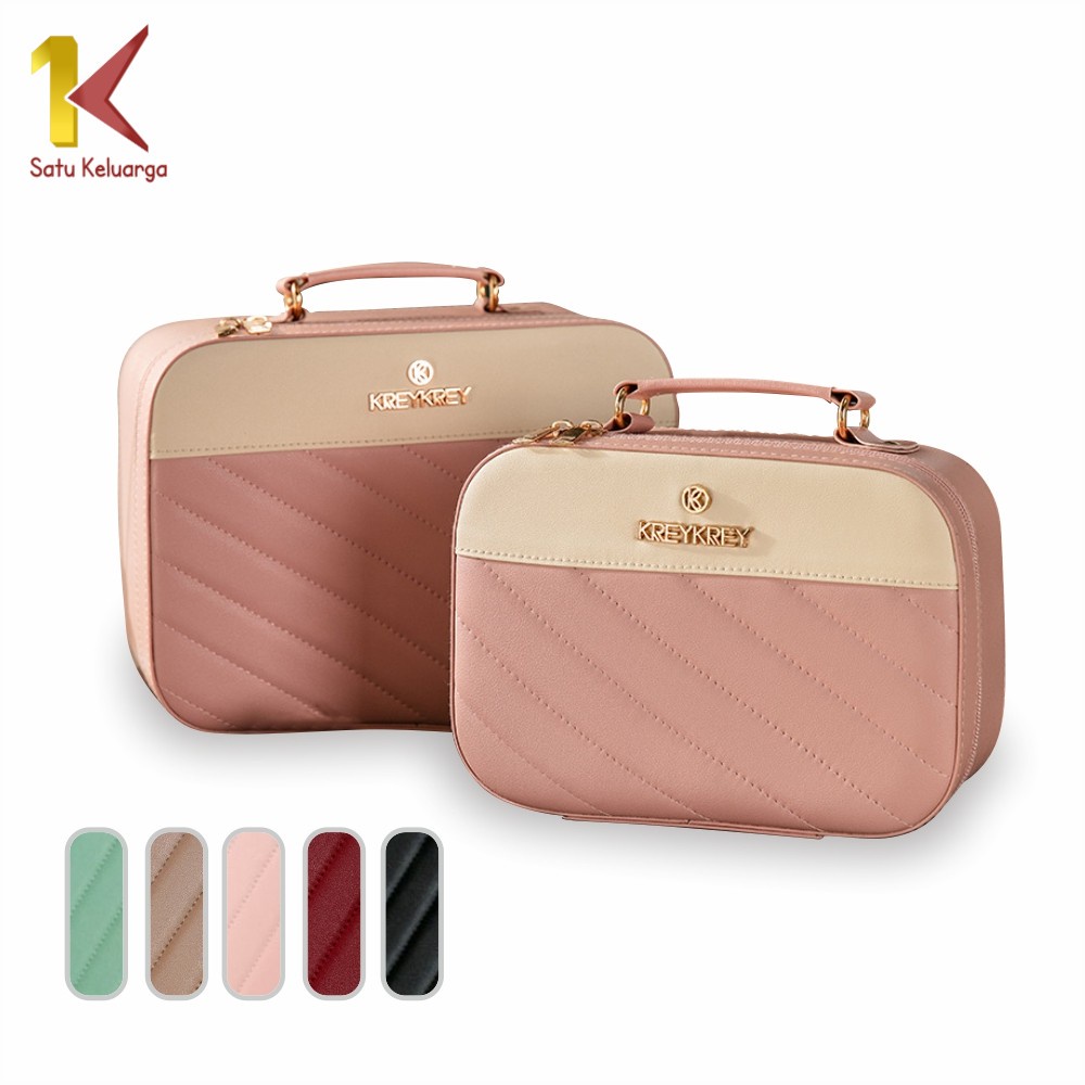 Satu Keluarga Tas Kosmetik Wanita 2IN1 Cosmetic Pouch K112 Travel Bag Tas Penyimpanan Pouch Makeup O