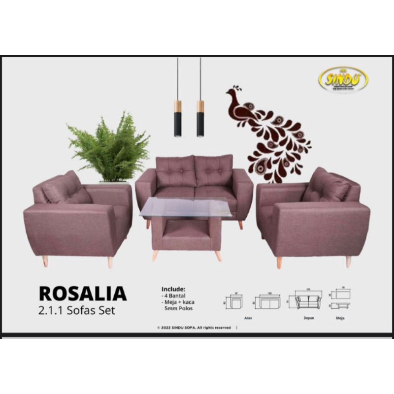 Jual Sindu Rosalia Sofas Set Minimalis Sofa Kursi Tamu Palembang