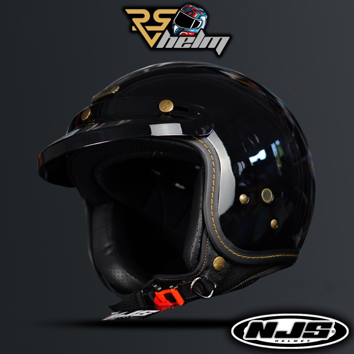 Jual HELM BOGO RETRO NJS NR80S SOLID ORIGINAL READY DESIGN
