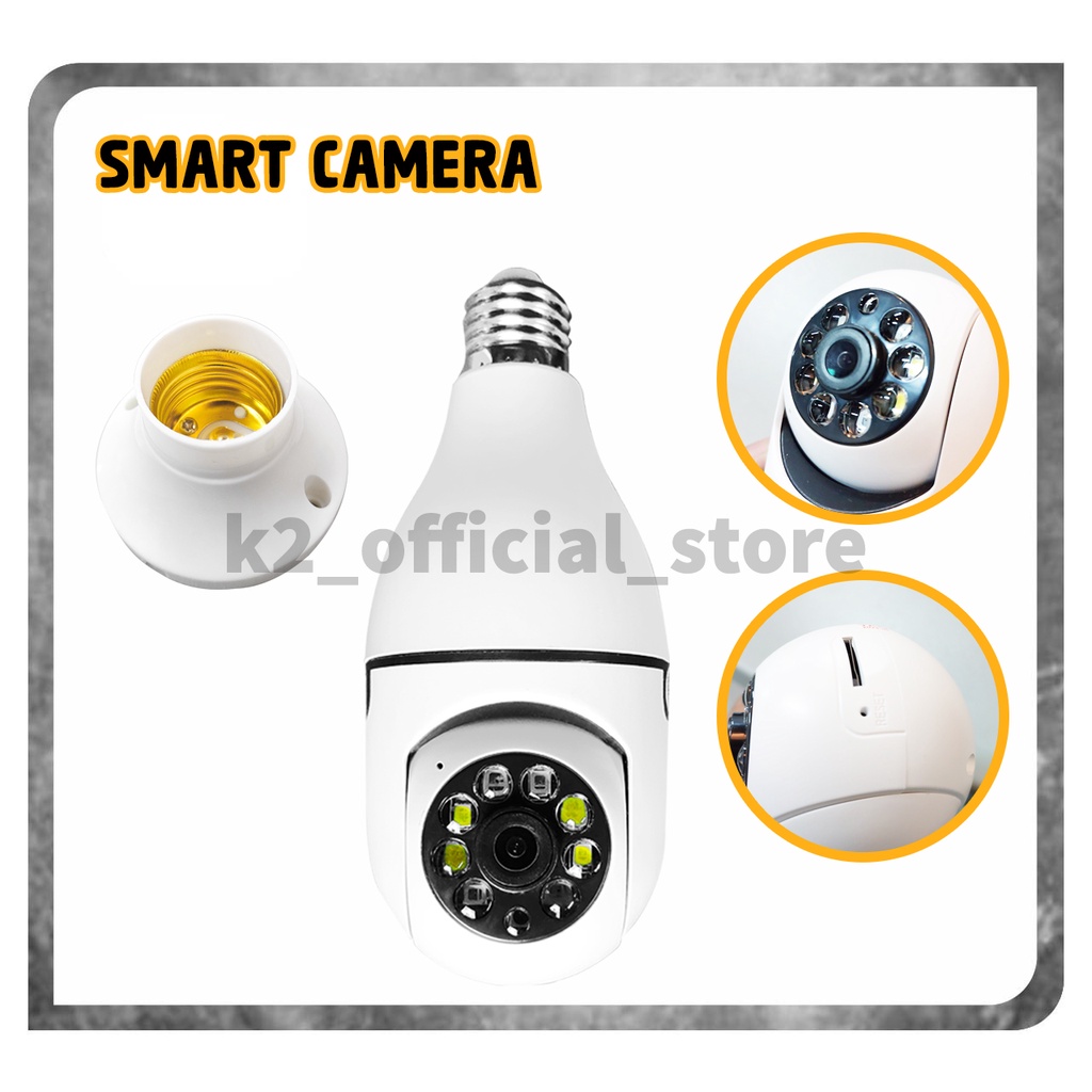 CCTV Lampu 3MP Kamera CCTV Wifi Lampu CCTV 360 Derajat / CCTV Lampu Bohlam IP Camera CCTV Wireless Panoramic Free E27 Interface