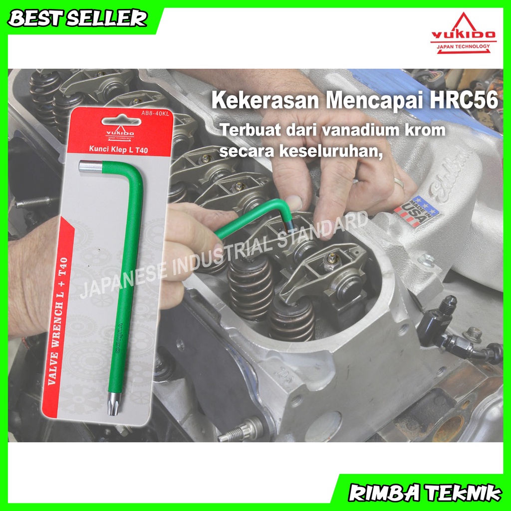 Termurah T40 Kunci L Stel Klep Motor Valve Adjustable Wrench YUKIDO HRC56 Kunci L Bintang T 40