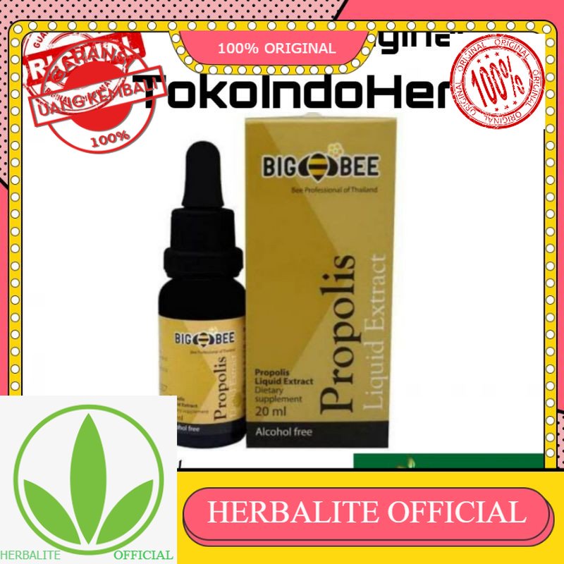 100% ORIGINAL PROPOLIS Liquid Extract BIG BEE 20 ML Demam dingin - tenggorokan belok - Lambung - Gan