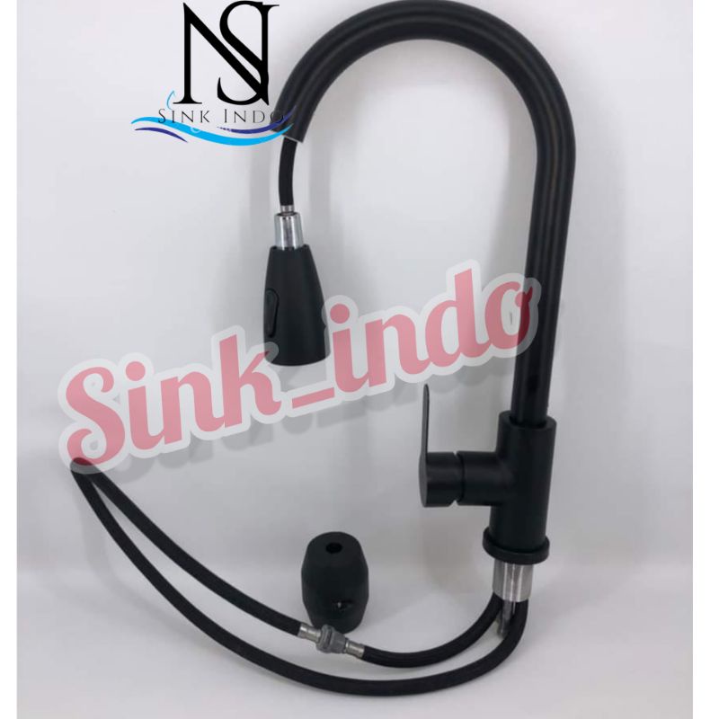 PROMO KRAN ANGSA FLEKSIBEL TANAM KRAN BAK CUCI PIRING KRAN ANGSA HITAM 304 CUCI PIRING KRAN AIR