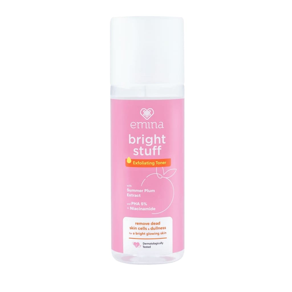 EMINA BRIGHT STUFF EXFOLIATING TONER 100 ML - PEMBERSI WAJAH