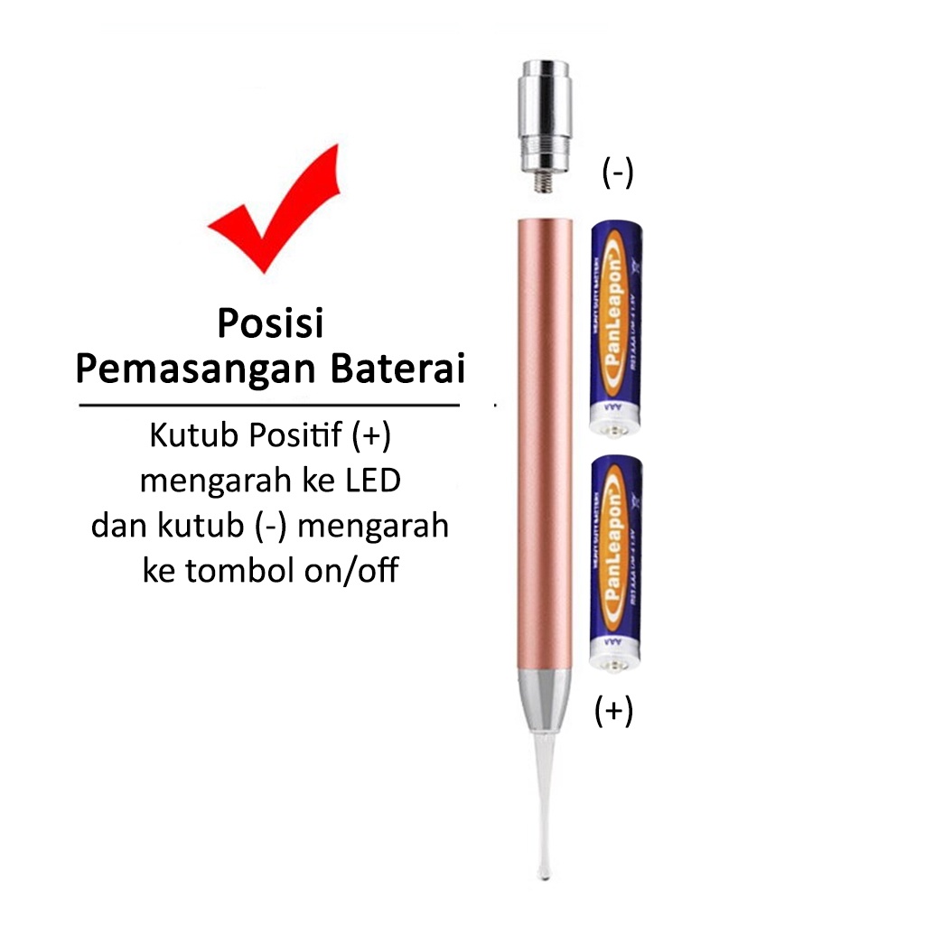 Korek Kuping LED Senter Anak dan Dewasa Alat Pembersih Kotoran Telinga Lampu Dengan Kaca Pembesar