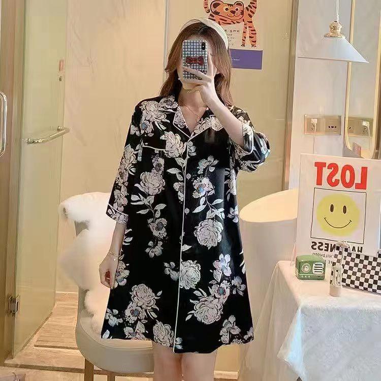 KAWAI BAJU TIDUR DASTER DRESS DST KANCING ADA SIZE M - 3XL IMPORT