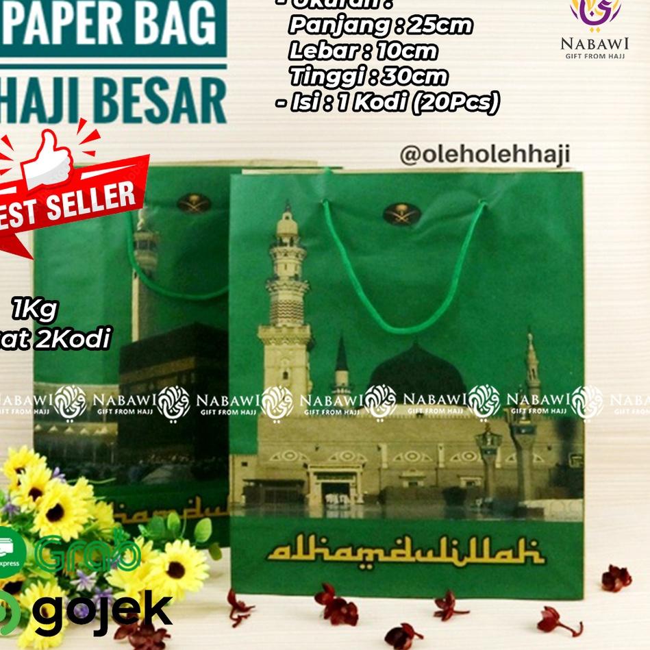 

Kirim Sekarang Paper Bag Haji / Tas Kertas / Tas Souvenir Haji Besar 20pcs / Oleh-oleh Haji Umroh