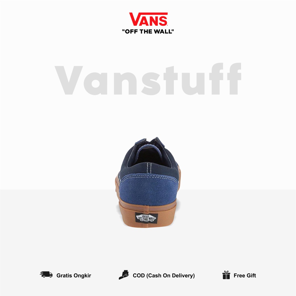 Style 36 Gum True Navy / Dress Blue Original 100% BNIB Pria Coklat Biru Vanz Ori Tali