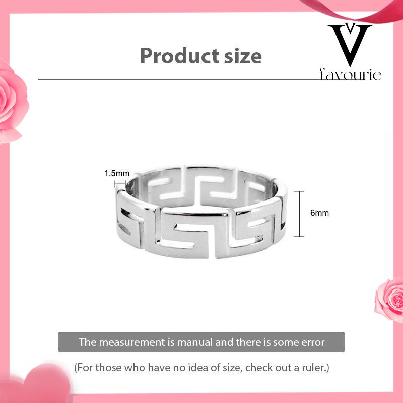 CODCODCincin Pola Zuma Cincin Pola Silver Aesthetic Ring Cincin Aesthetic Cincin Estetik Cincin Titanium Cincin Pria Cincin Wanita-FA-FA