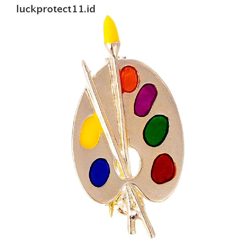 /Fashion Hot// Fashion// Bros Fashion Enamel Warna-Warni Artis Palette Pin Korsase Bros Wanita Perhiasan.