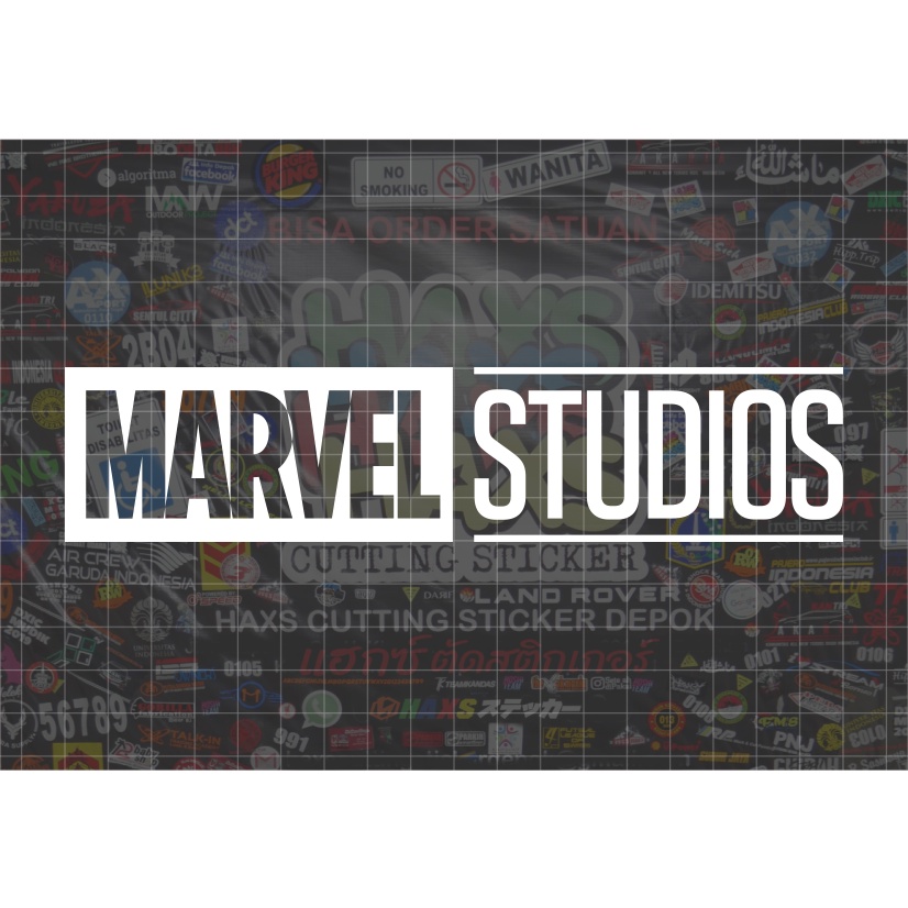 Cutting Sticker Marvel Studios 1 Warna Ukuran 18 Cm Untuk Mobil Motor