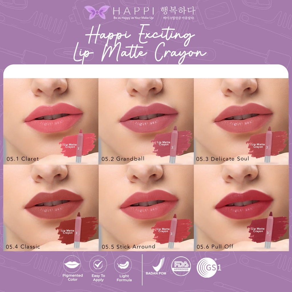 Happi Exciting Lip Matte Crayon
