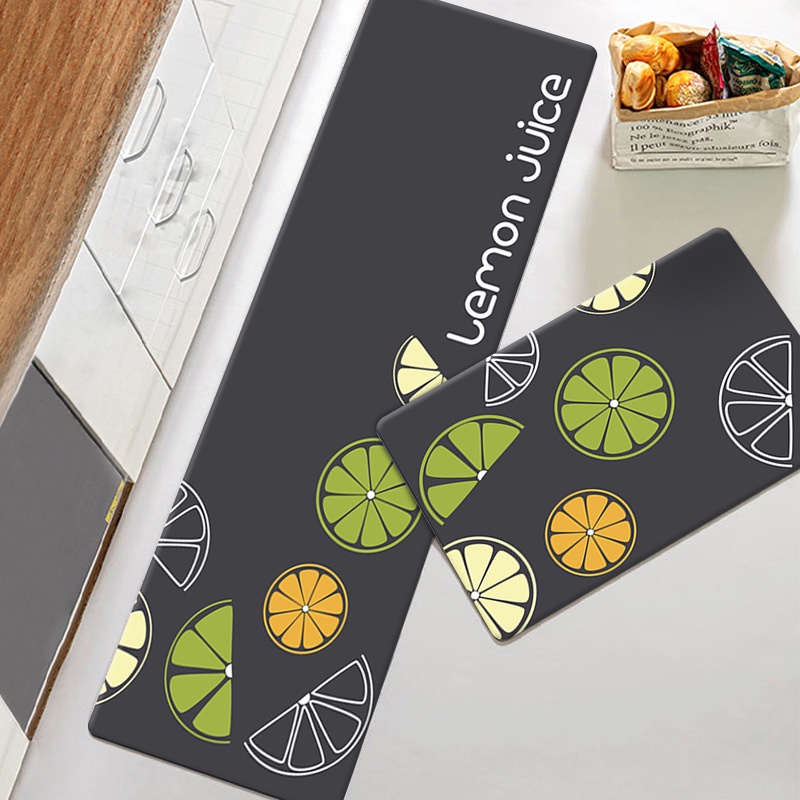 Gobra ♕ KS005 Keset Kaki (Tanpa Kemasan) Keset Kaki Dapur 2 in 1 Isi 2 pcs (40 x 60 cm &amp; 40 x 120 cm) Motif Karpet Kitchen Matras Kasur Import Murah Cod Keset Kaki