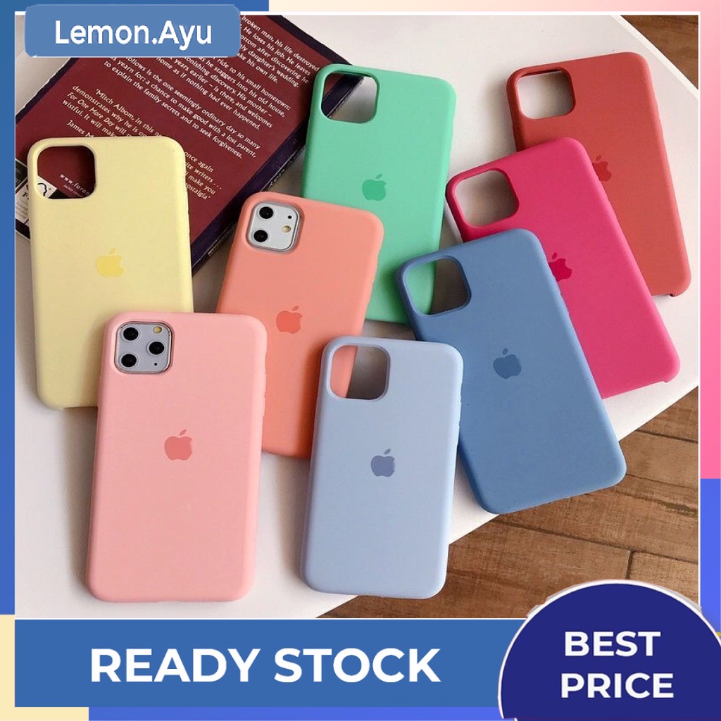 iPhone 11 12 Case Silicone Premium Full Cover Silikon Tebal Lembut Colorful