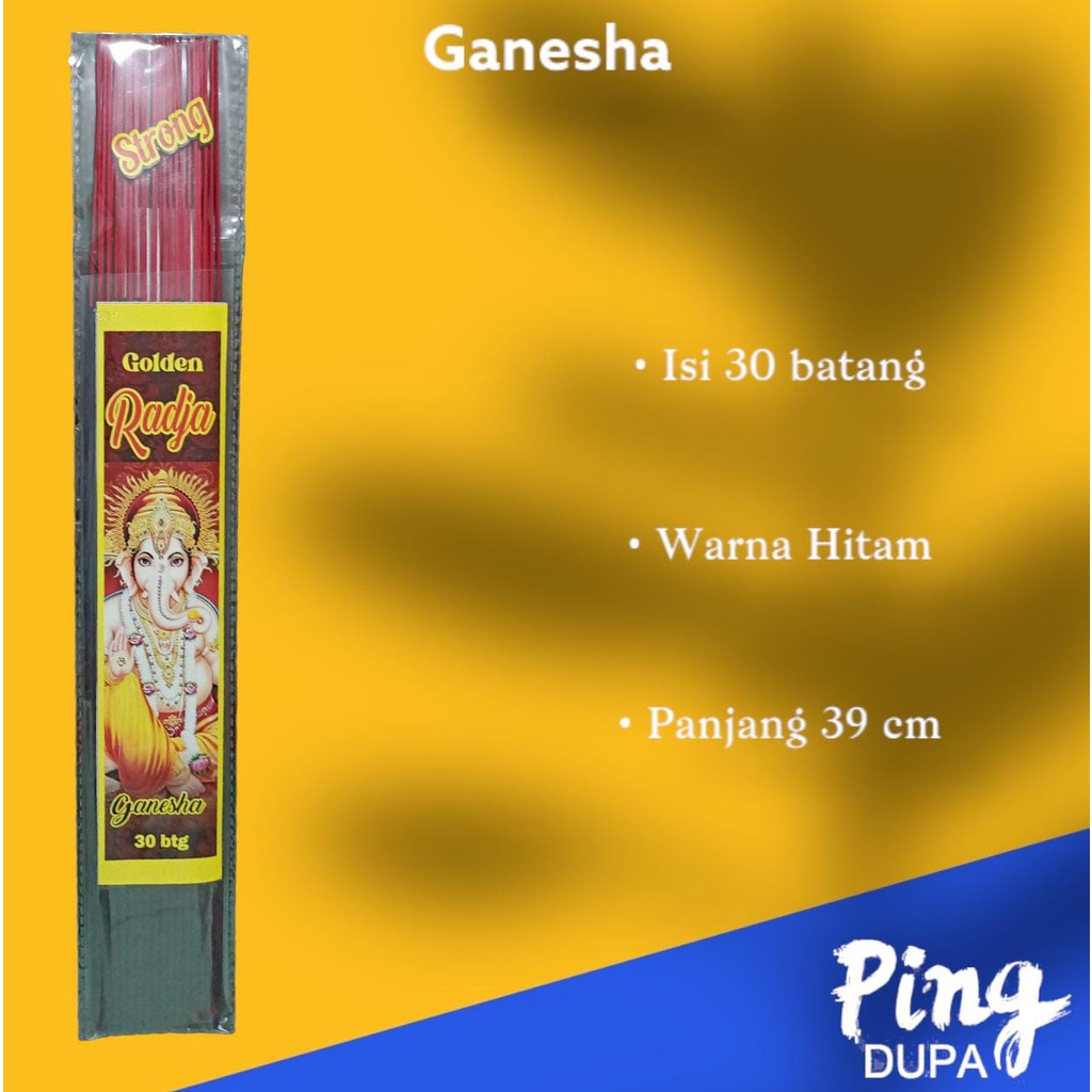 Dupa Golden Radja Ganesha Strong Aroma Isi 30 Batang Hio