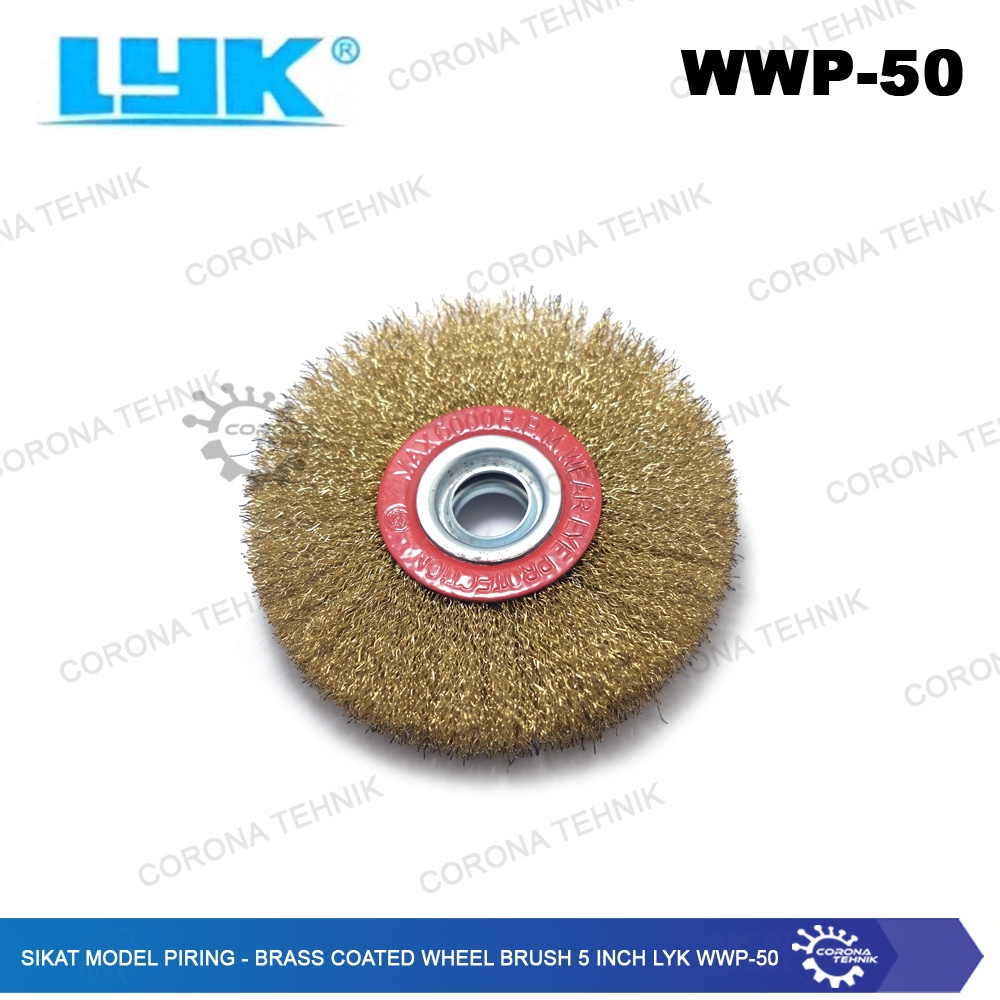 WWP-50 - Sikat Model Piring - Brass Coated Wheel Brush 5 Inch LYK