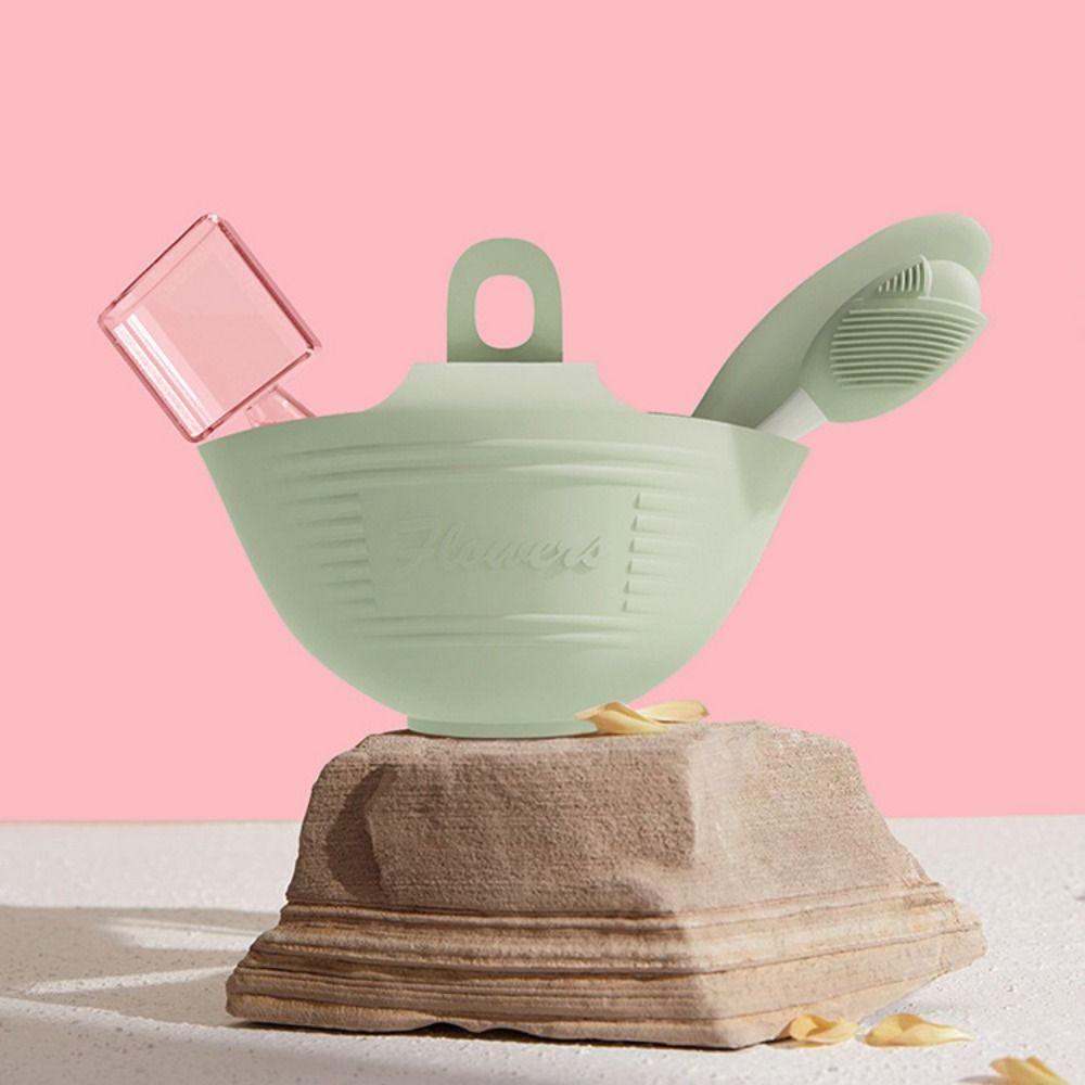 Agustina Masker Wajah Mixing Bowl Set Portable Perawatan Wajah Silikon Lembut SPA Perlengkapan Kecantikan Masker DIY Aksesoris Makeup Mixing Stick Wadah Kosmetik Sendok Masker Mangkuk Brushes