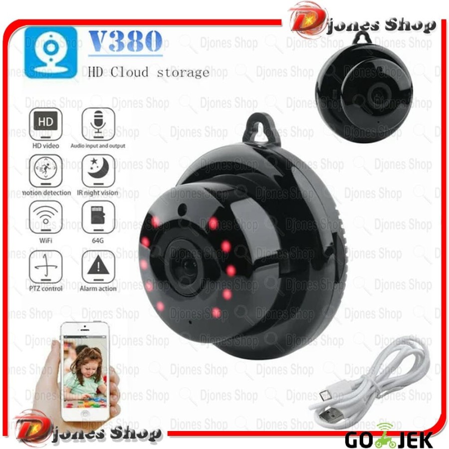 IP CAM KAMERA CCTV MINI V380 /KAMERA CCTV WIFI / SMART CAM KAMERA MINI / CCTV PENGINTAI / CCTV