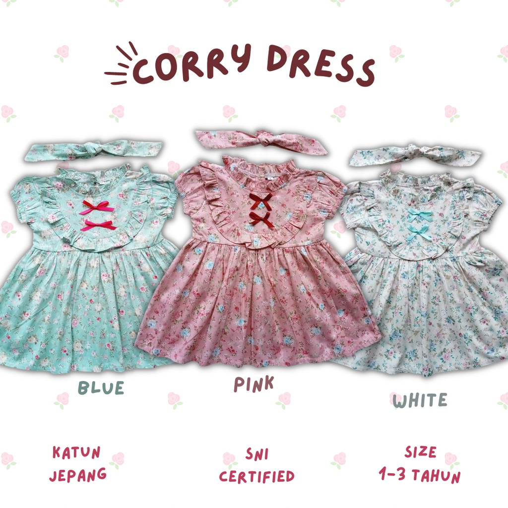 dress anak perempuan newborn set bonnet MIRABELLA corry fay NORIKO DRESS gaun ulang tahun anak perempuan cewek fay dress baby balita 1 2 3 tahun 0-12 bulan