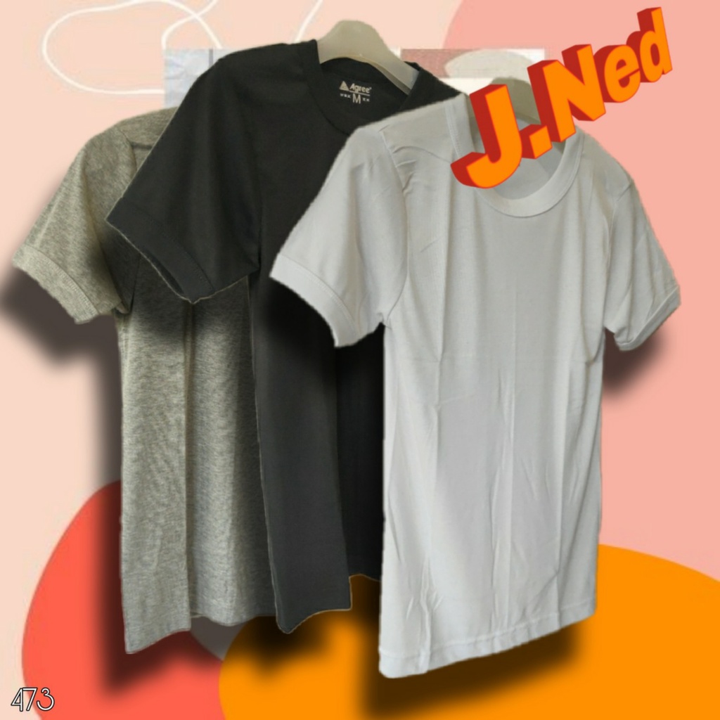 J473T Kaos Oblong Kaos Dalam T Shirt Agree Comfort Super Cool