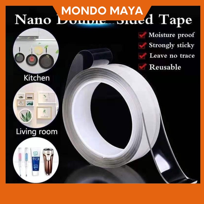 

✨NEW✨ - Jual Grip Tape Nano Magic Double Isolasi Dinding Tembok HP Lem - 300 x 3 Cm