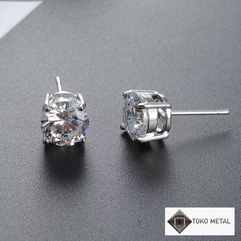 Anting Tusuk Xuping 100% Original Silver Mata 1 Lapis Emas [ Toko Metal ]