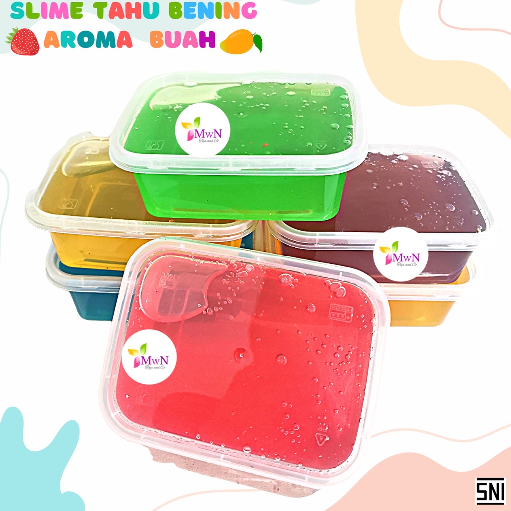 MWN Mainan Slime Anak Tahu Bening Wangi Aroma Buah