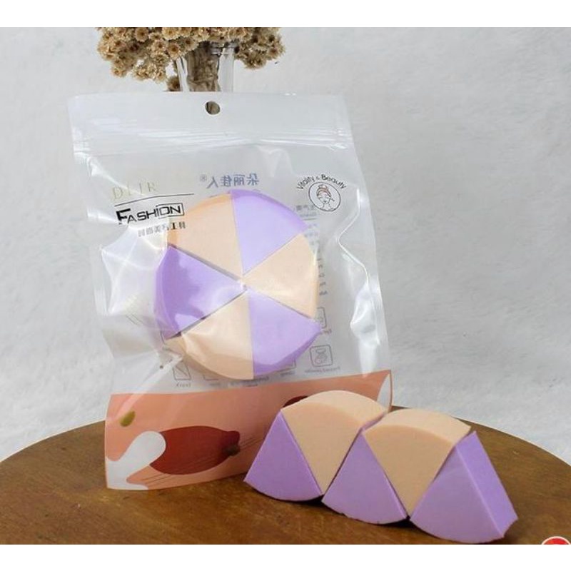 (ISI 6 PCS) MAKE UP SPONGE SEGITIGA PREMIUM LEMBUT SPONS MAKEUP SPON FOUNDATION BRAUTY BLENDER SEGITIGA SPON BEDAK SPONGE PUFF REMBUK BEDAK