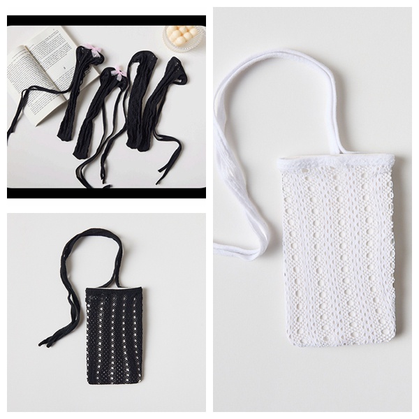 Kaos kaki Wanita transparan Sexy Tali jaring JK Setinggi Lutut kaus kaki 3D55