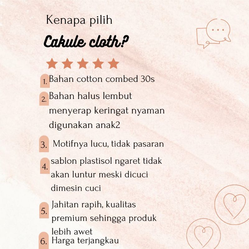Kaos distro anak cewek karakter sapi