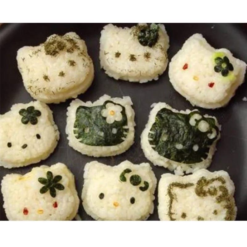 hokkiterus21⭐⭐⭐⭐⭐ CETAKAN BENTO 3IN1 cetakan nasi bento cetakan roti cetakan nasi telur garpu buah tusukan bento c008