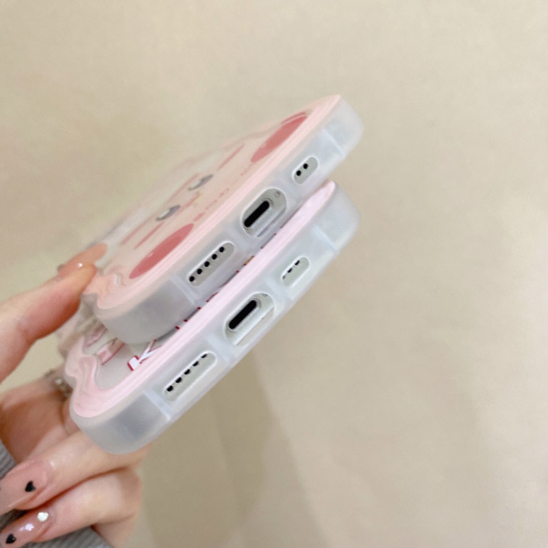 Kartun OPPO A17 A16 A57 2022 A77S A77 A16K A15 A54 A53 A12 A5S A7 A3S A11k A31 A52 A92 A94 A93 A37 F9 A1K A76 Bintang Lucu Motif Kabi Pink Silicone Case