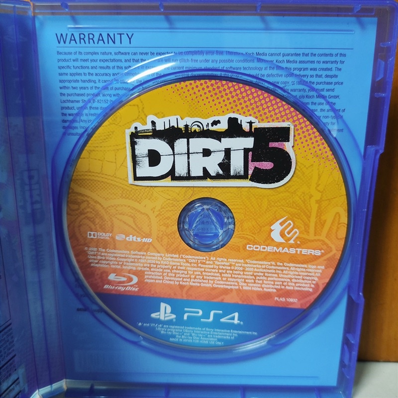 Dirt 5 PS4 Kaset Dirt 5 Playstation PS 4 5 CD BD Game Games Balap Mobil Rally Dirt5 balapan Raly ralli relly rely racing race races ps4 ps5 bd ps5 dirt4 2021 21 2022 22 dirt 2.0 dirt2 2 second bekas baru new dirt 4 cross reg 3 region asia drifting